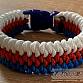 Paracord náramek (21 cm) Czech Tricolor