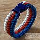 Paracord náramek (21 cm) Czech Tricolor