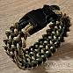 Paracord náramek (19 cm) bronze - oliv