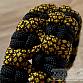 Paracord náramek (20 cm) black - gold