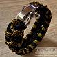 Paracord náramek (20 cm) black - gold