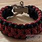 Paracord náramek (18 cm) black - red
