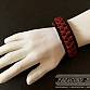 Paracord náramek (18 cm) black - red