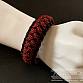 Paracord náramek (18 cm) black - red