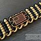 Paracord náramek (19 cm) black - bronze