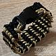 Paracord náramek (19 cm) black - bronze