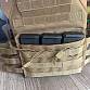 Airsoftová vesta s imitací plátů a trojitou sumkou M4 Jumper Plate Carrier - Coyote Brown